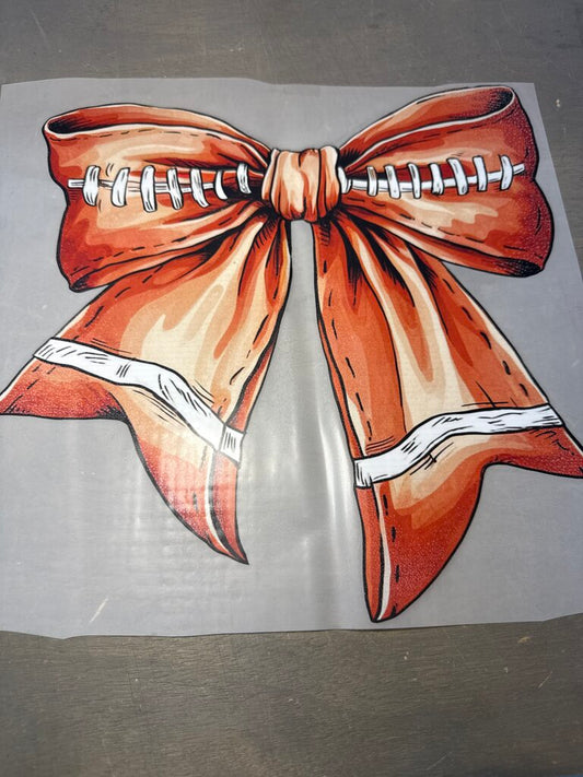 Football Bow Full Color Transfer