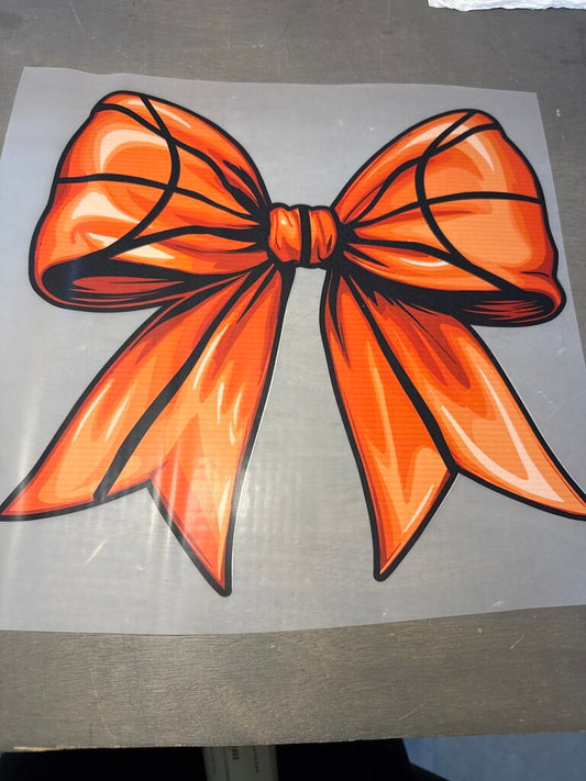 Basketball Bow Full Color Transfer