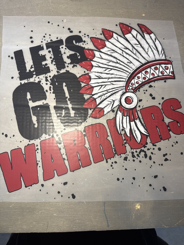 Lets Go Warriors Full Color Transfer