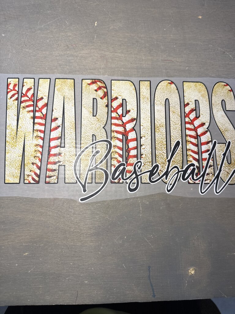 Warriors BaseballFull Color Transfer