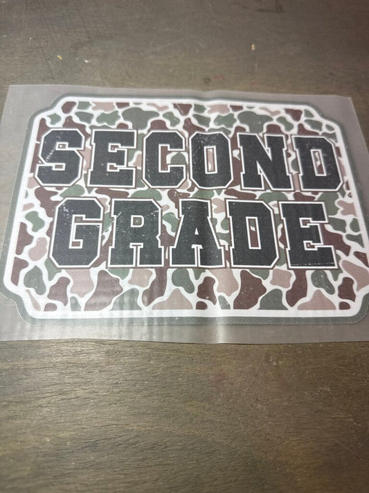 Camo Second Grade Full Color Transfer