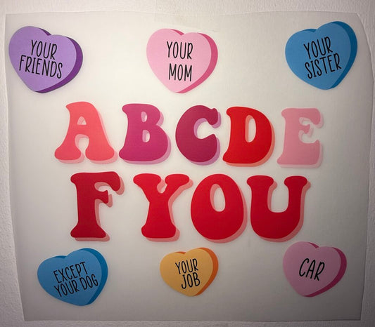 ABCDE F YOU Full Color Transfer
