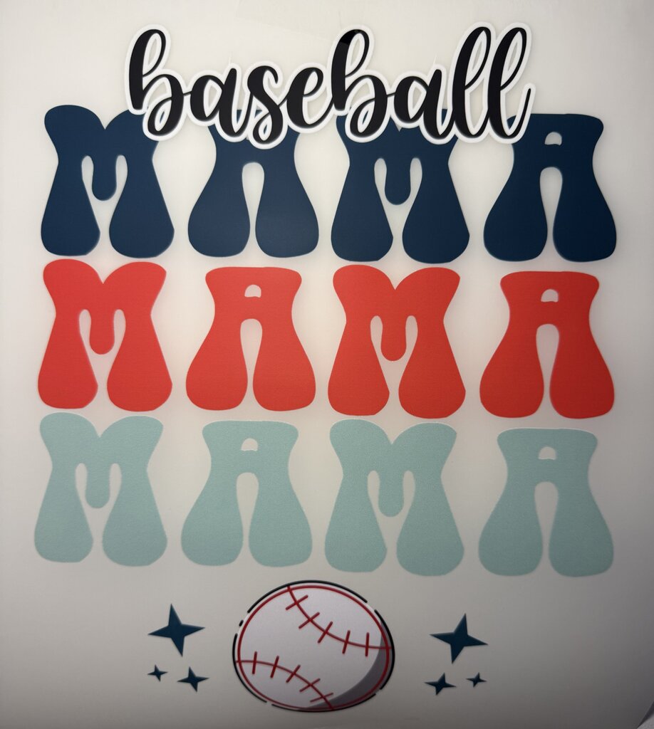 Baseball Mama Full Color Transfer