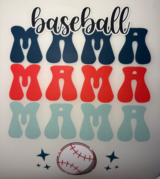 Baseball Mama Full Color Transfer