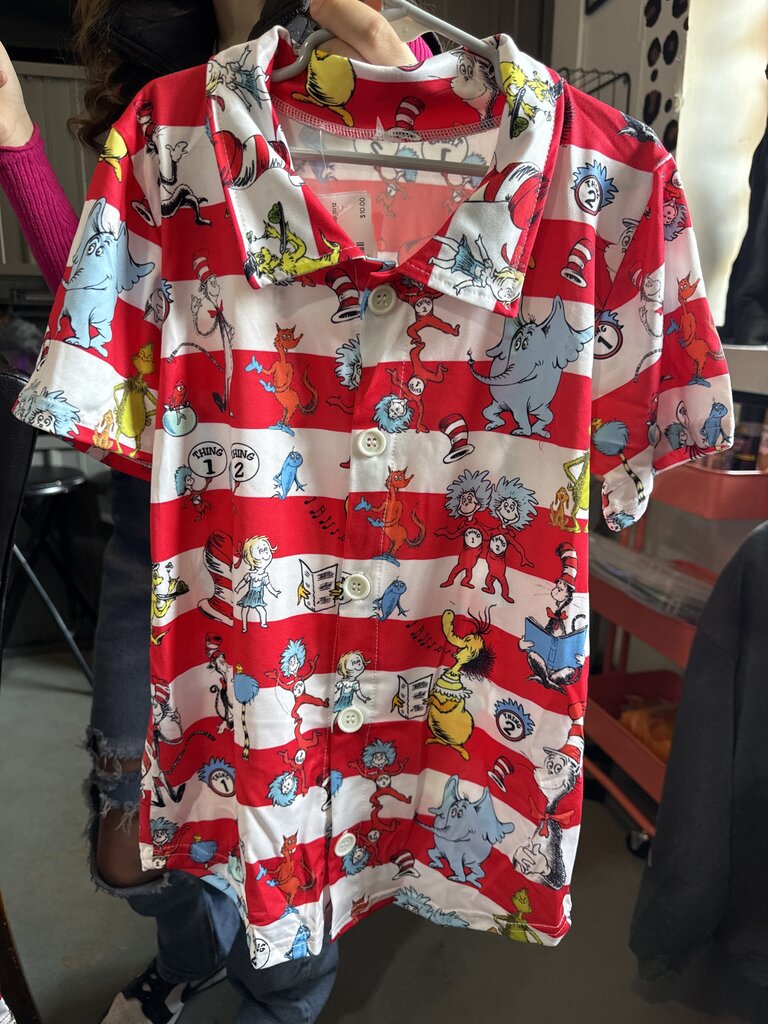 Dr Seuss Button Down Top