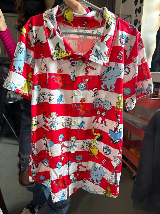 Dr Seuss Button Down Top