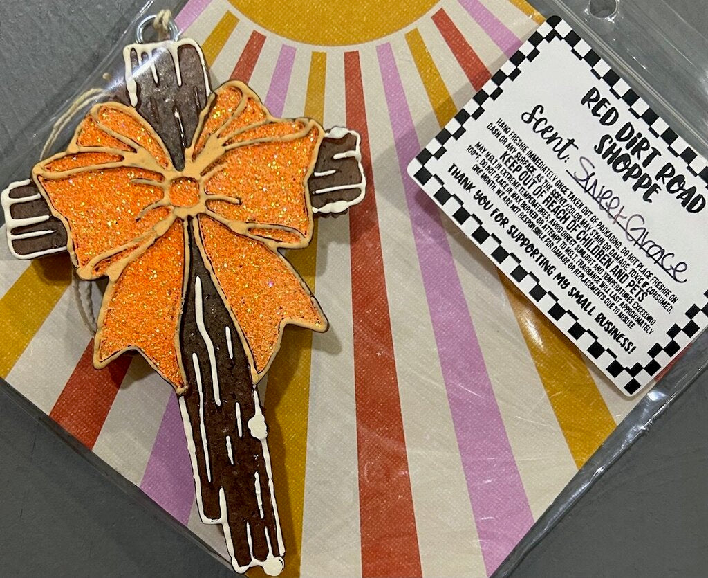 orange bow cross