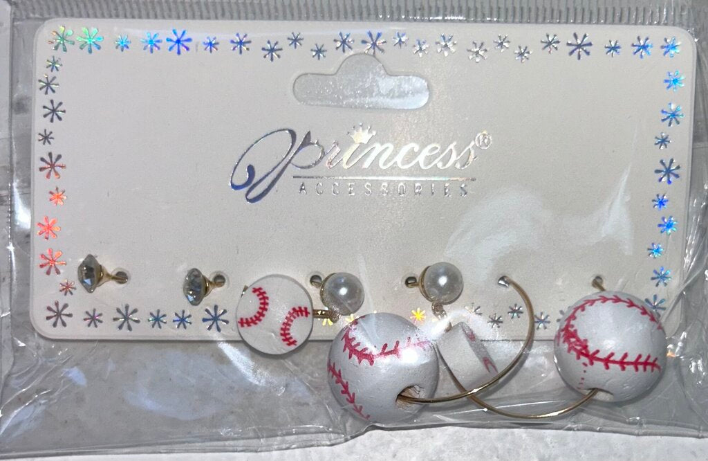 Baseball Earring Set