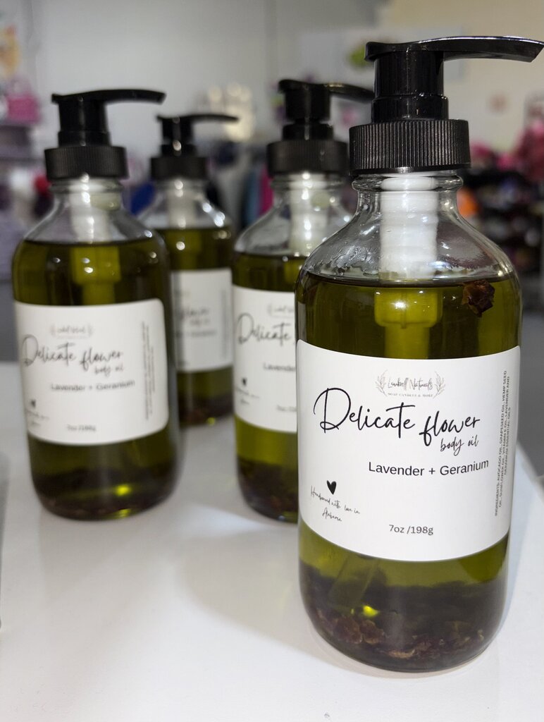 Delicate flower body oil