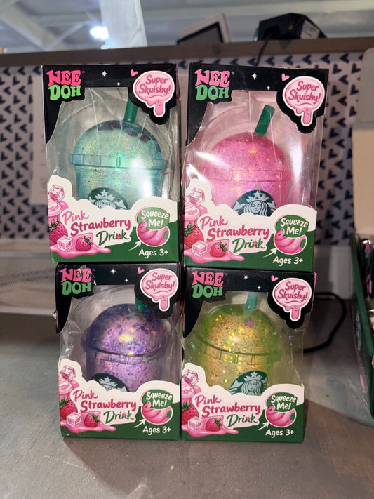 Pink Strawberry Drink Squishy (various colors)