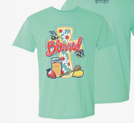 Girly Girl Summer Blessed Cross