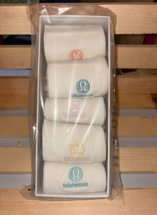 Lululemon Socks Women's Mid Calf 5 pack