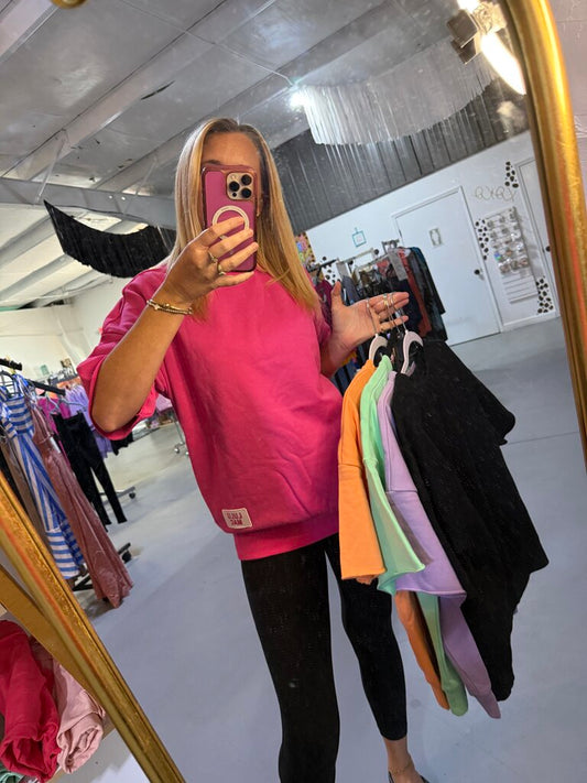 Lulu Mac Short Sleeve Terry Cloth Top