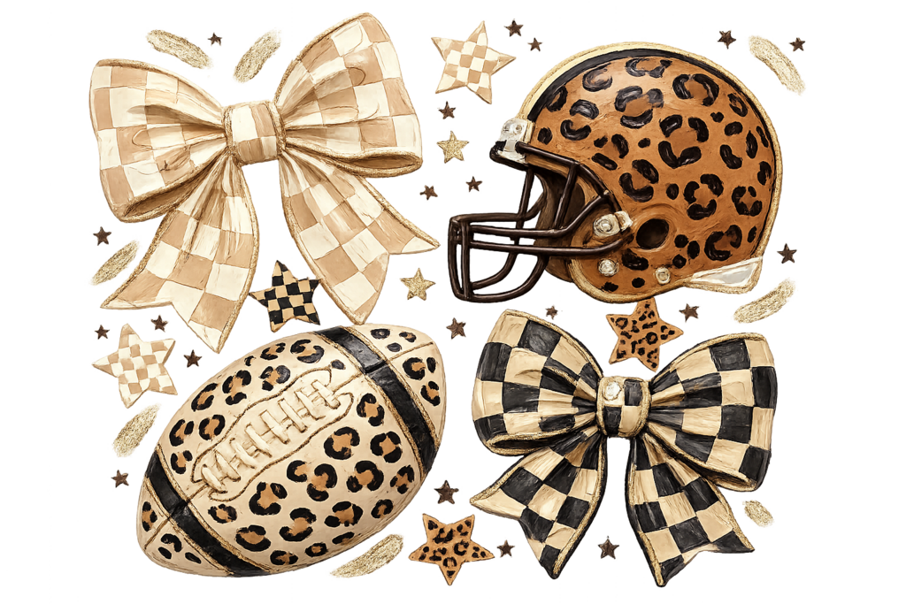 Football Collage Full Color Transfer