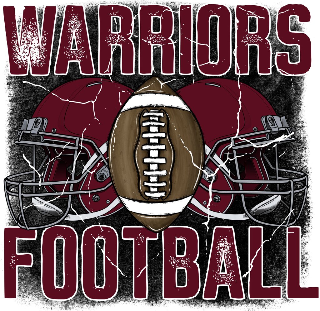 Warriors Football Full Color Transfer