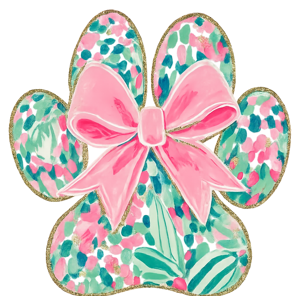 Floral Paw Full Color Transfer