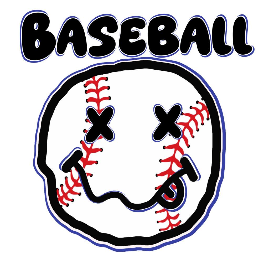 Baseball Smiley 1 Full Color Transfer