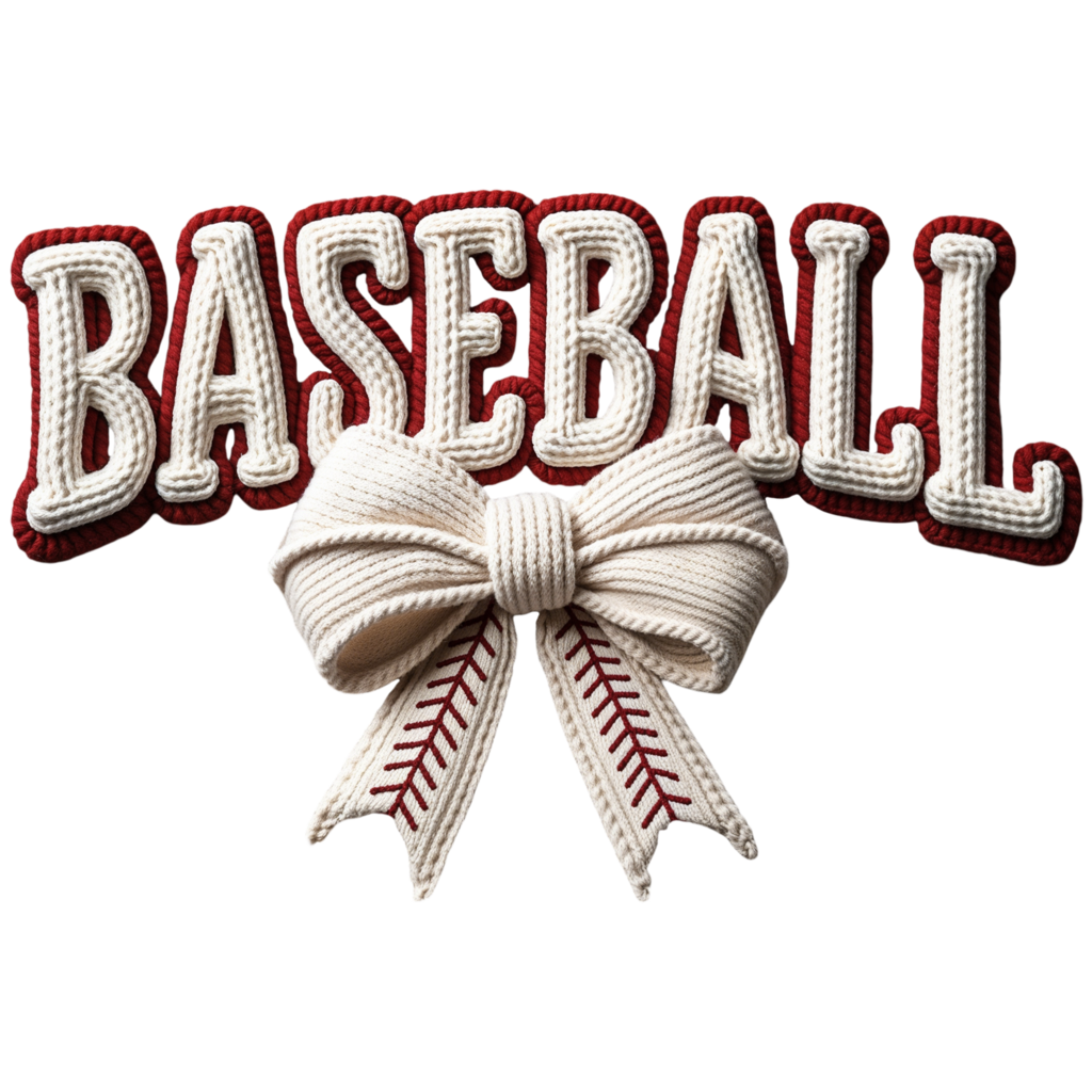 Baseball Faux Yarn 1 Full Color Transfer