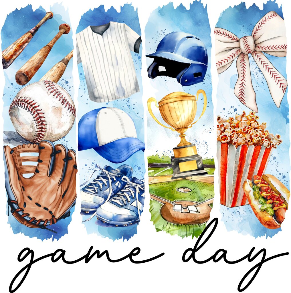 Baseball Game Day Full Color Transfer