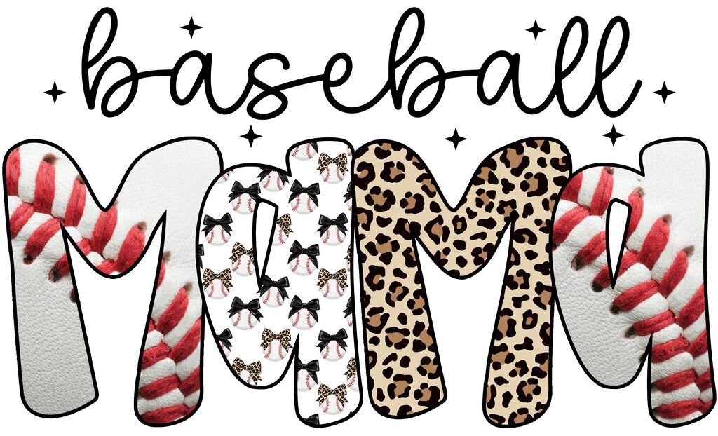 Baseball Mama Full Color Transfer