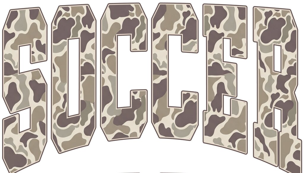 Camo Soccer Full Color Transfer