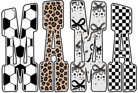 Soccer Mama Bubble Letters Full Color Transfer