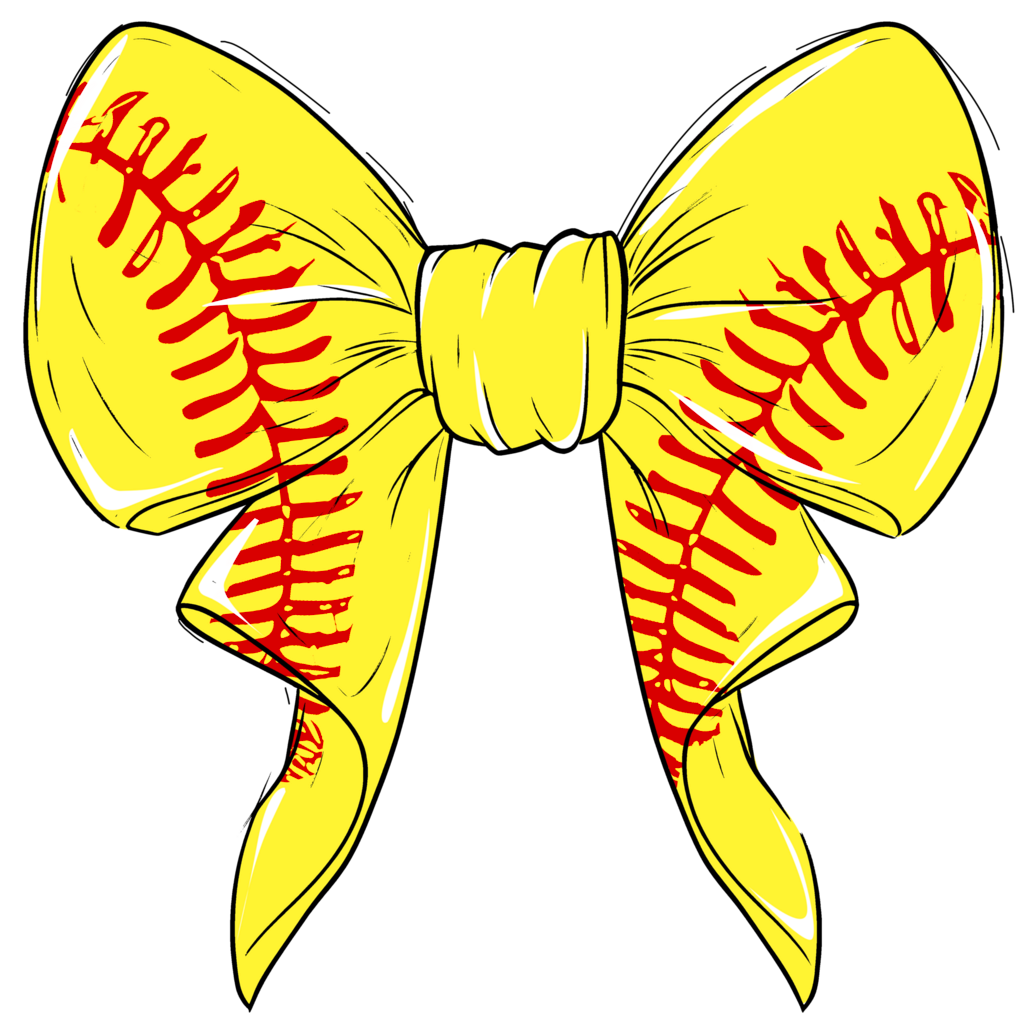 Softball Bow Full color Transfer