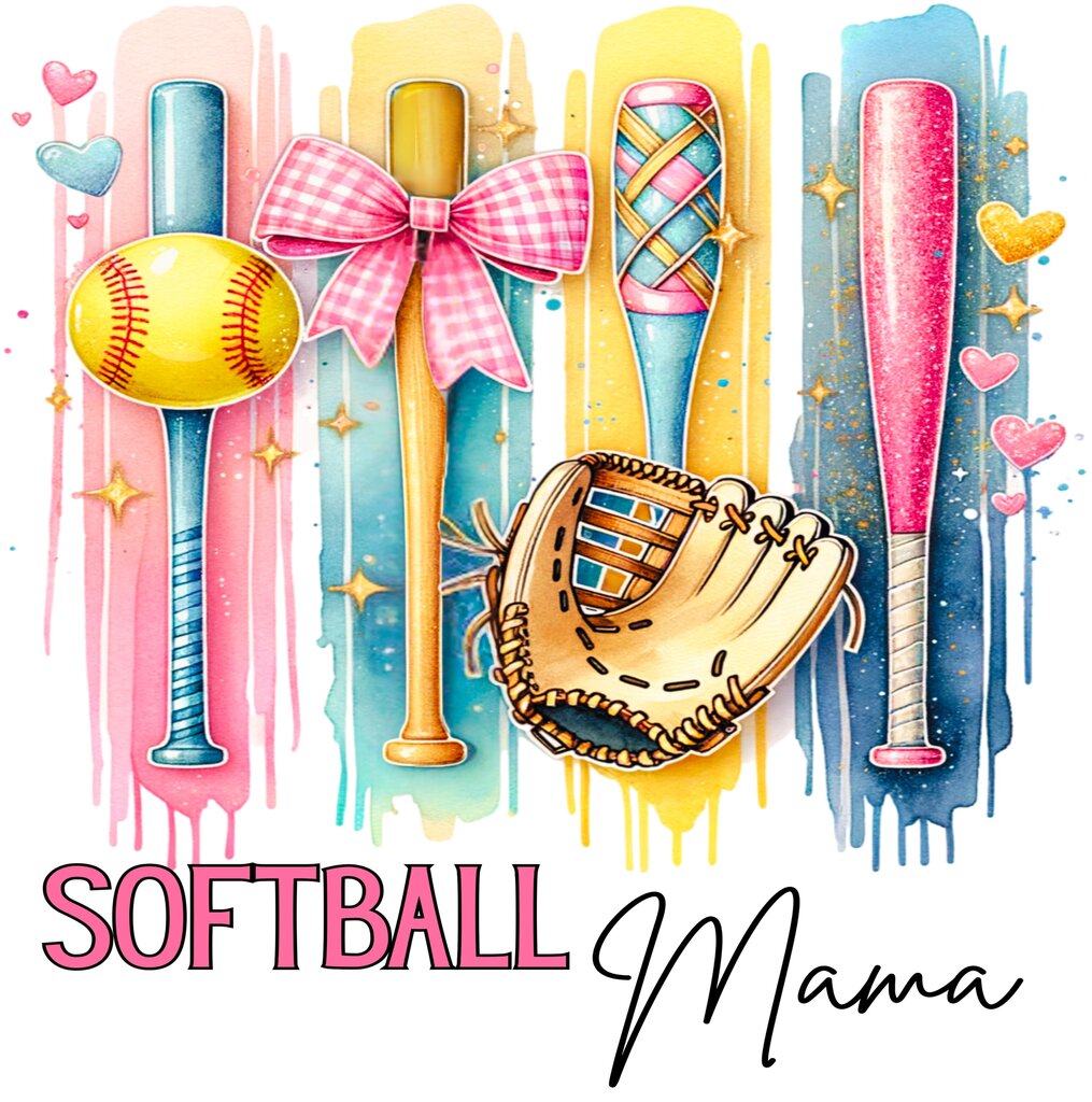 Softball Mama Full color Transfer