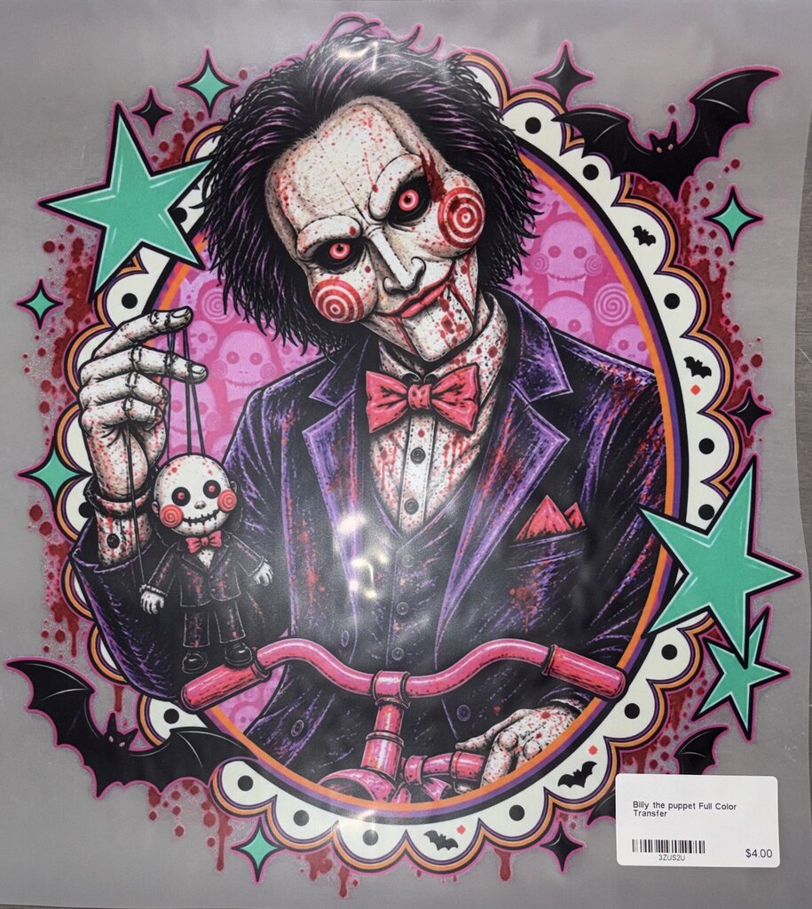 Billy the puppet Full Color Transfer