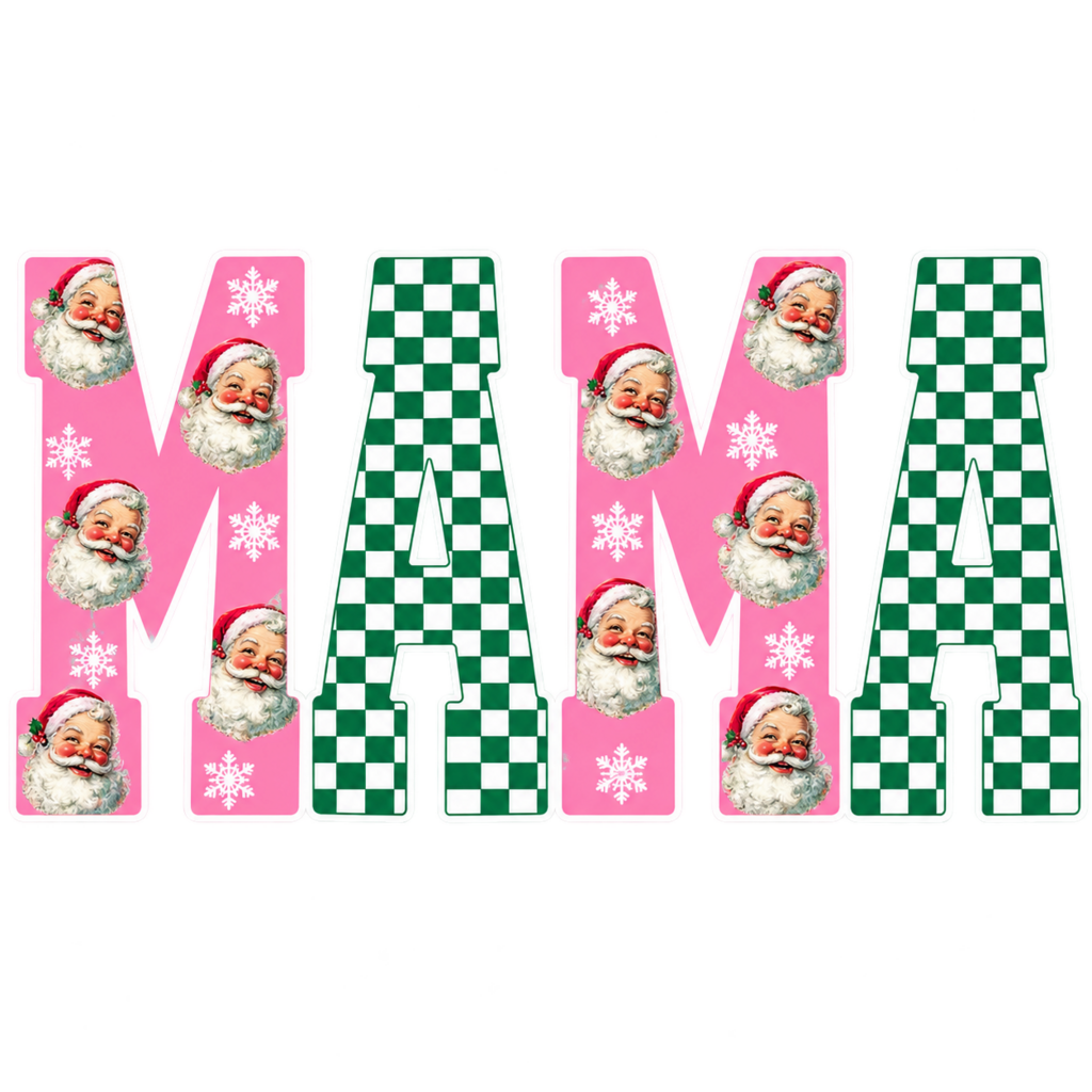 Santa Mama Full Color Transfer