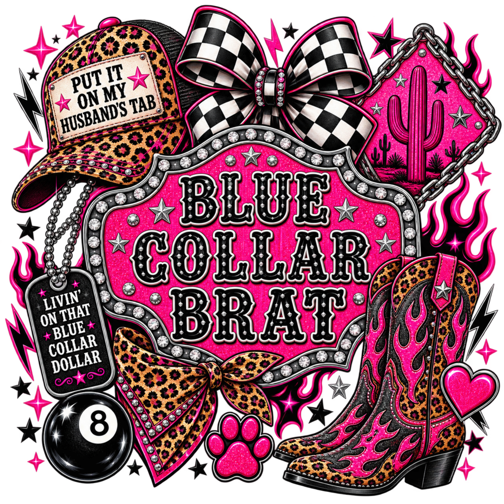Blue Collar Brat Full Color Transfer