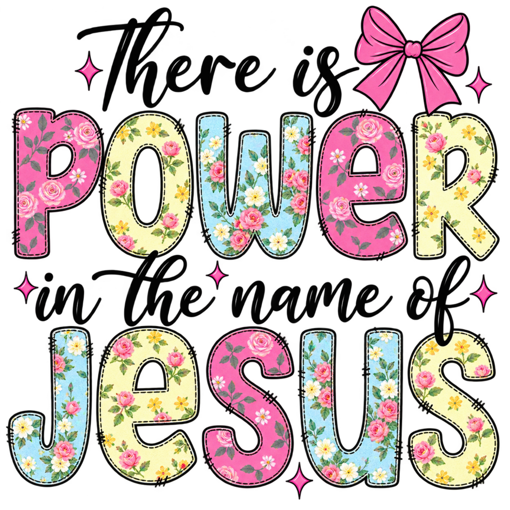 Power in the name of Jesus Full Color Transfer