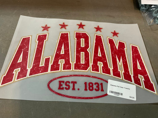 Alabama Full Color Transfer