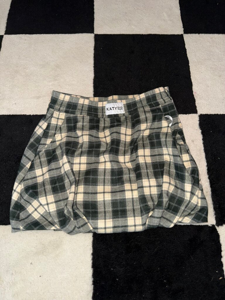 KATYDID Stewart Plaid Mini Bubble Skirt