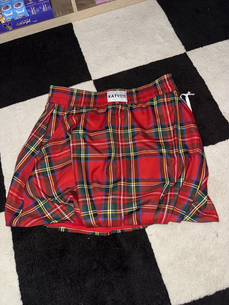 KATYDID Stewart Plaid Mini Bubble Skirt