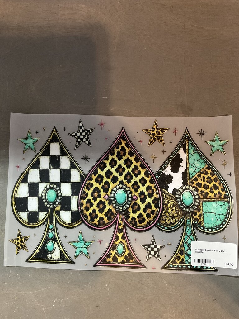 Western Spades Full Color Transfer