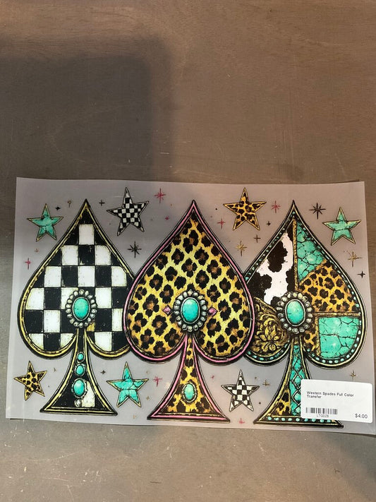 Western Spades Full Color Transfer