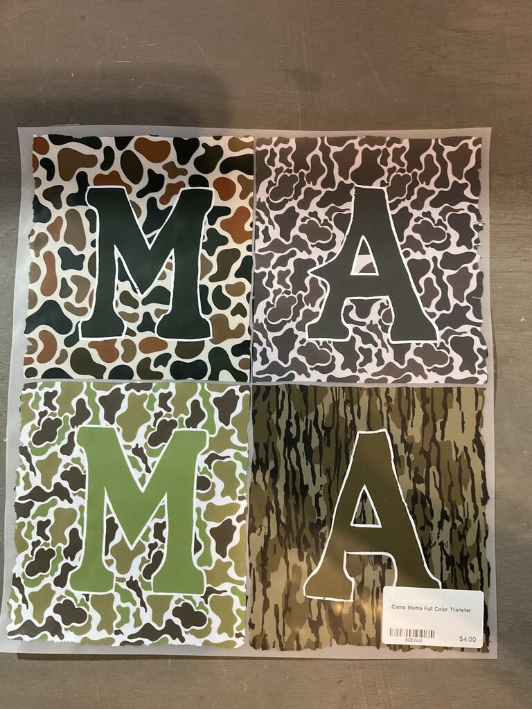 Camo Mama Full Color Transfer