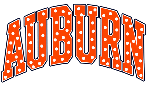 Auburn Polka Dot Full Color Transfer