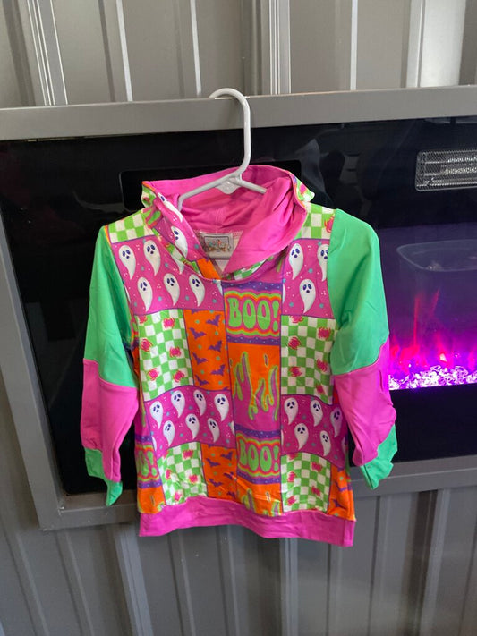 Retro Boo Hooded Long Sleeve