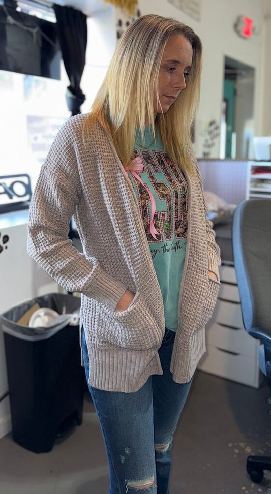 Cozy Moments Open Front Knit Cardigan