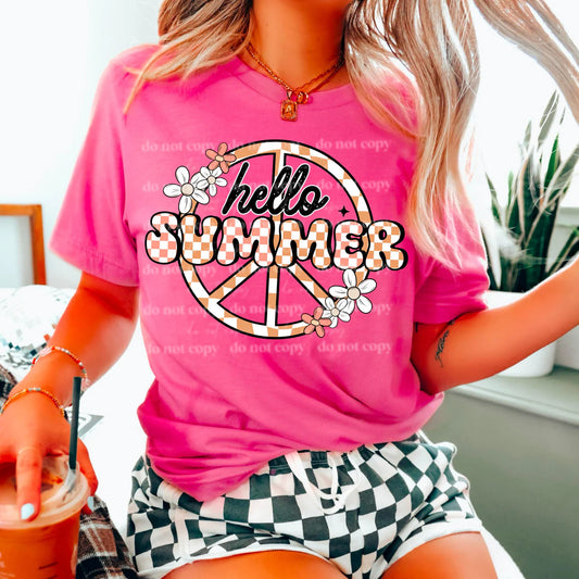 Hello Summer Comfort Color Tshirt