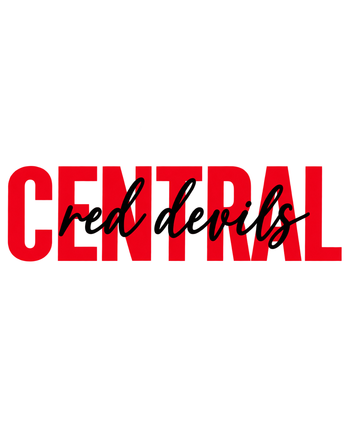 Central Red Devils DTF Transfer