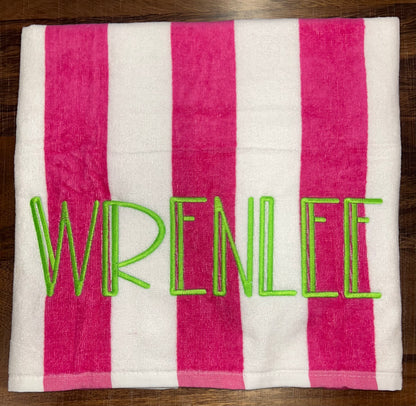 Custom Embroidered Beach Towels
