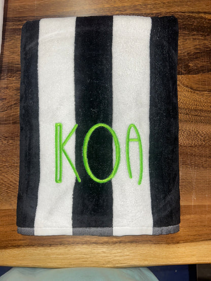 Custom Embroidered Beach Towels