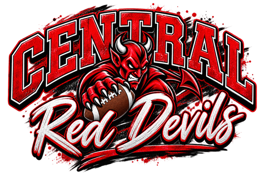 Central Red Devil Football DTF Transfer
