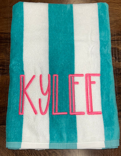 Custom Embroidered Beach Towels