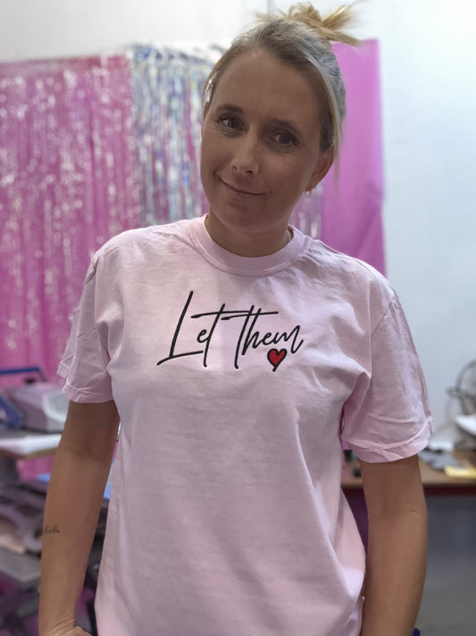 Let Them Embroidered Graphic Top