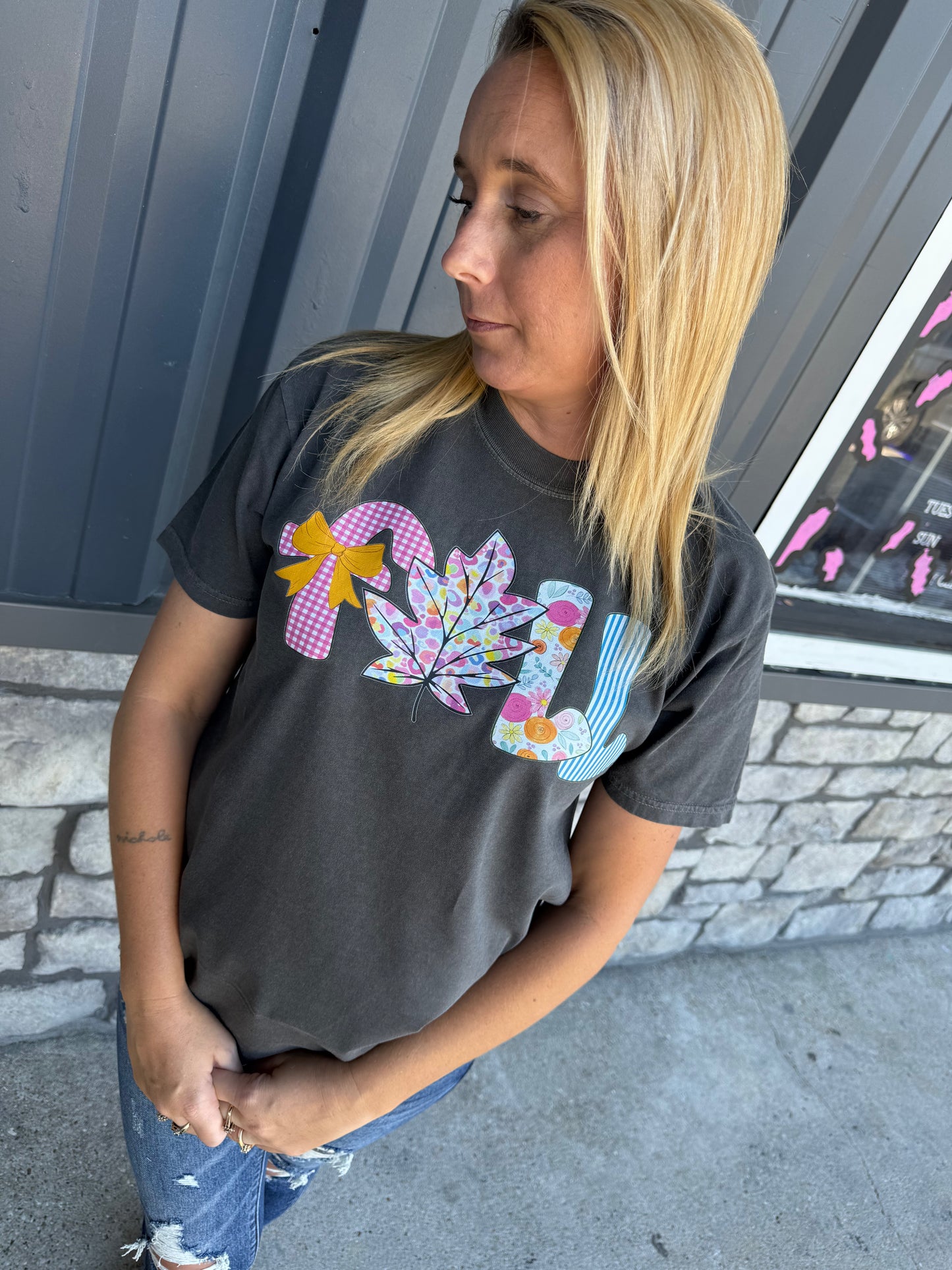 Colorful Fall Graphic Top