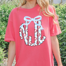 Load image into Gallery viewer, Baseball Monogram Comfort Color Tshirt
